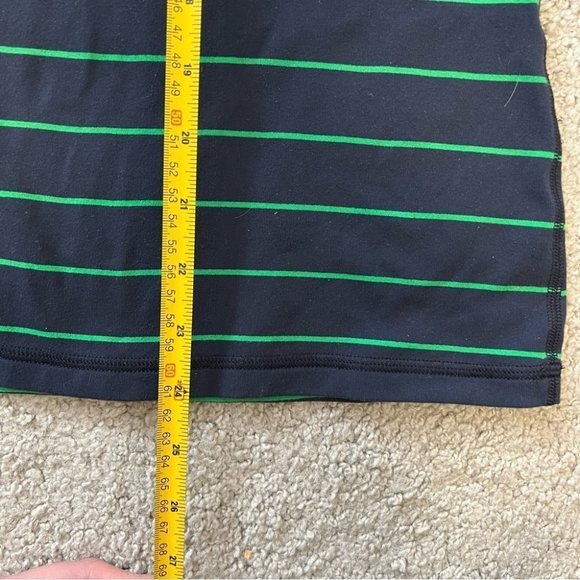 Lululemon Power Y Tank Top Stripe Green Bean Inkwell Navy - Picture 14 of 14